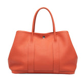 エルメス ガーデンパーティPM ハンドバッグ トートバッグ オレンジ ネゴンダ レディース HERMES 【中古】